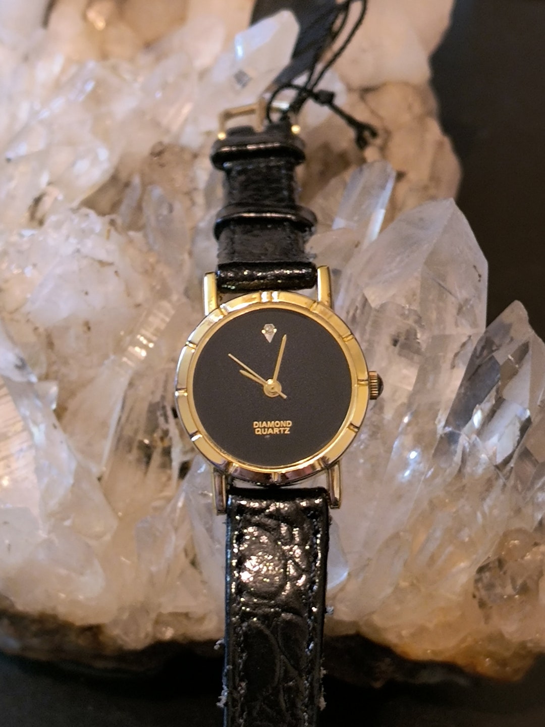 Diamond Quartz Watch NOS Etsy