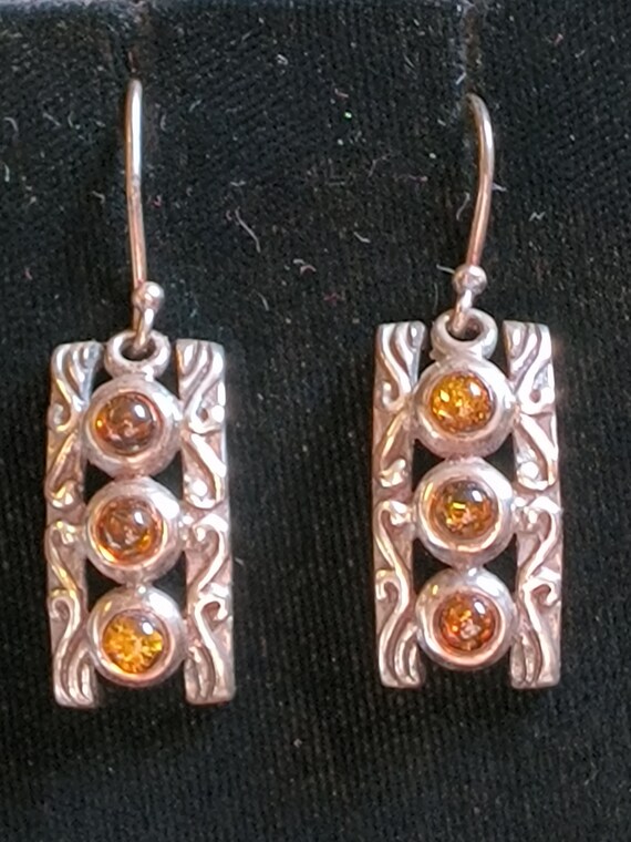 Baltic Amber dangle earrings 925Sterling 25.00 - image 4