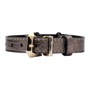 Stylish Leather Cat Collar in Gray Color - Fancy Cat Collar - Custom Cat Collar - Cat Lover Gift - Soft Cat Collar - Leather Cat Collar