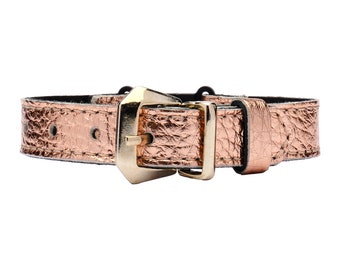 THIS ROSE GOLD Cat Collar Has A Beautiful Buckle And Luxury Collection Of Designer Collars For Cats