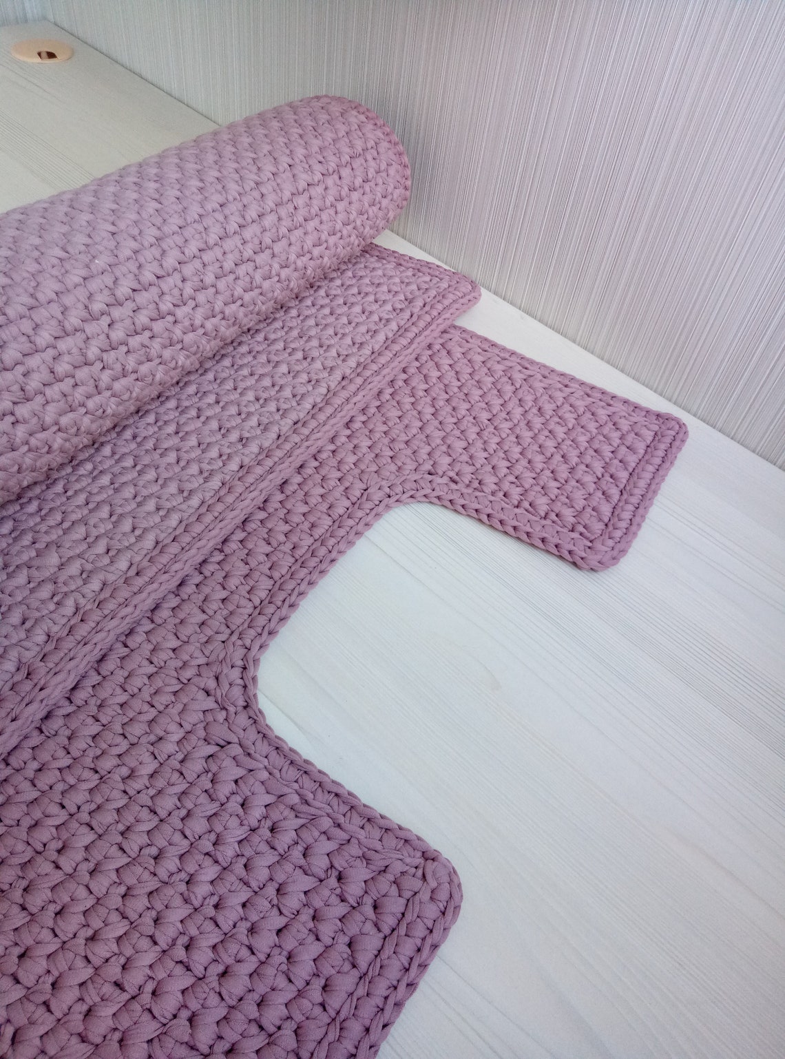 Bathroom rug Knitted yarn rugs Crochet rugs 100 cotton rugs Etsy