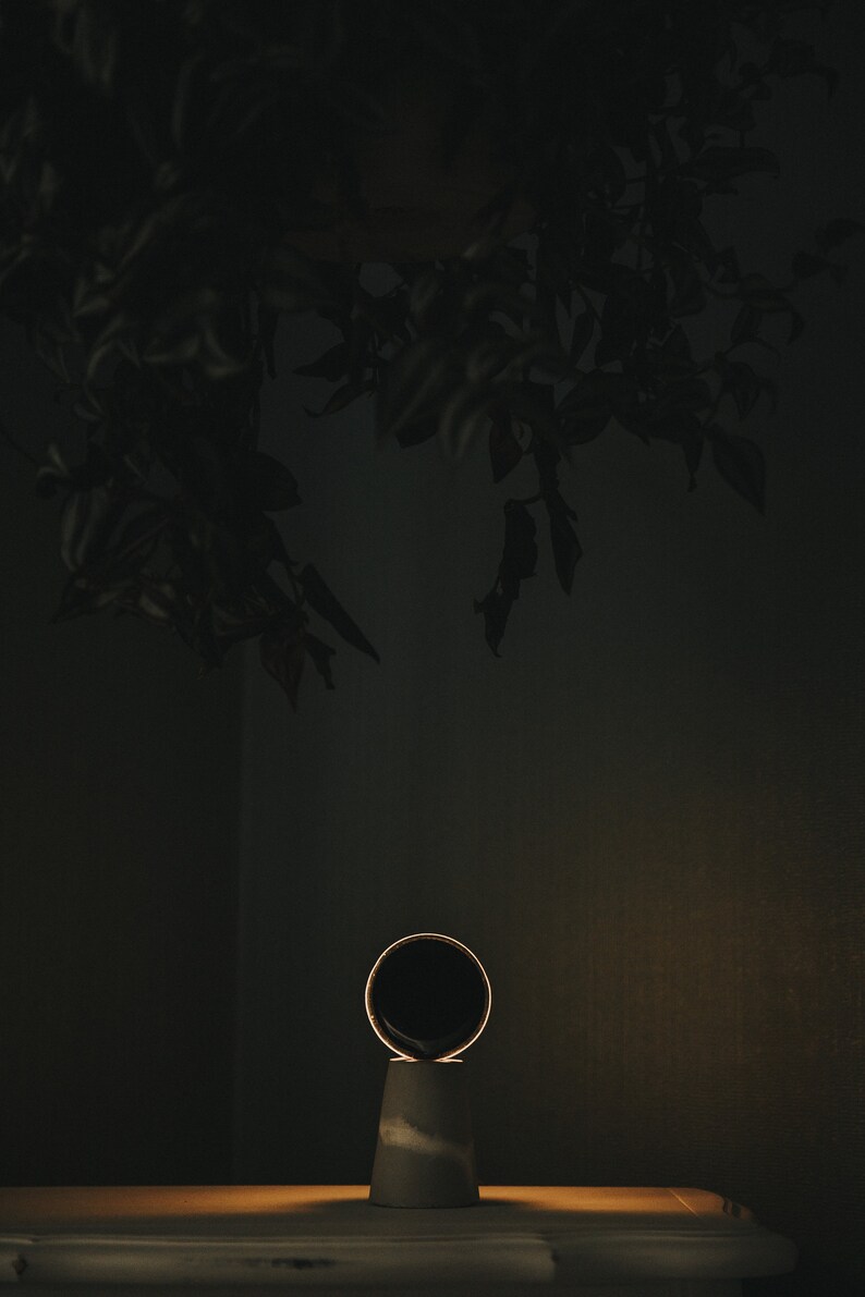 Black Glass Table Lamp Shade Bedside Lamp Contempory Modern Etsy