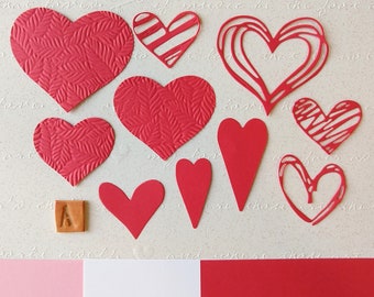 Assorted Hearts Die Cuts