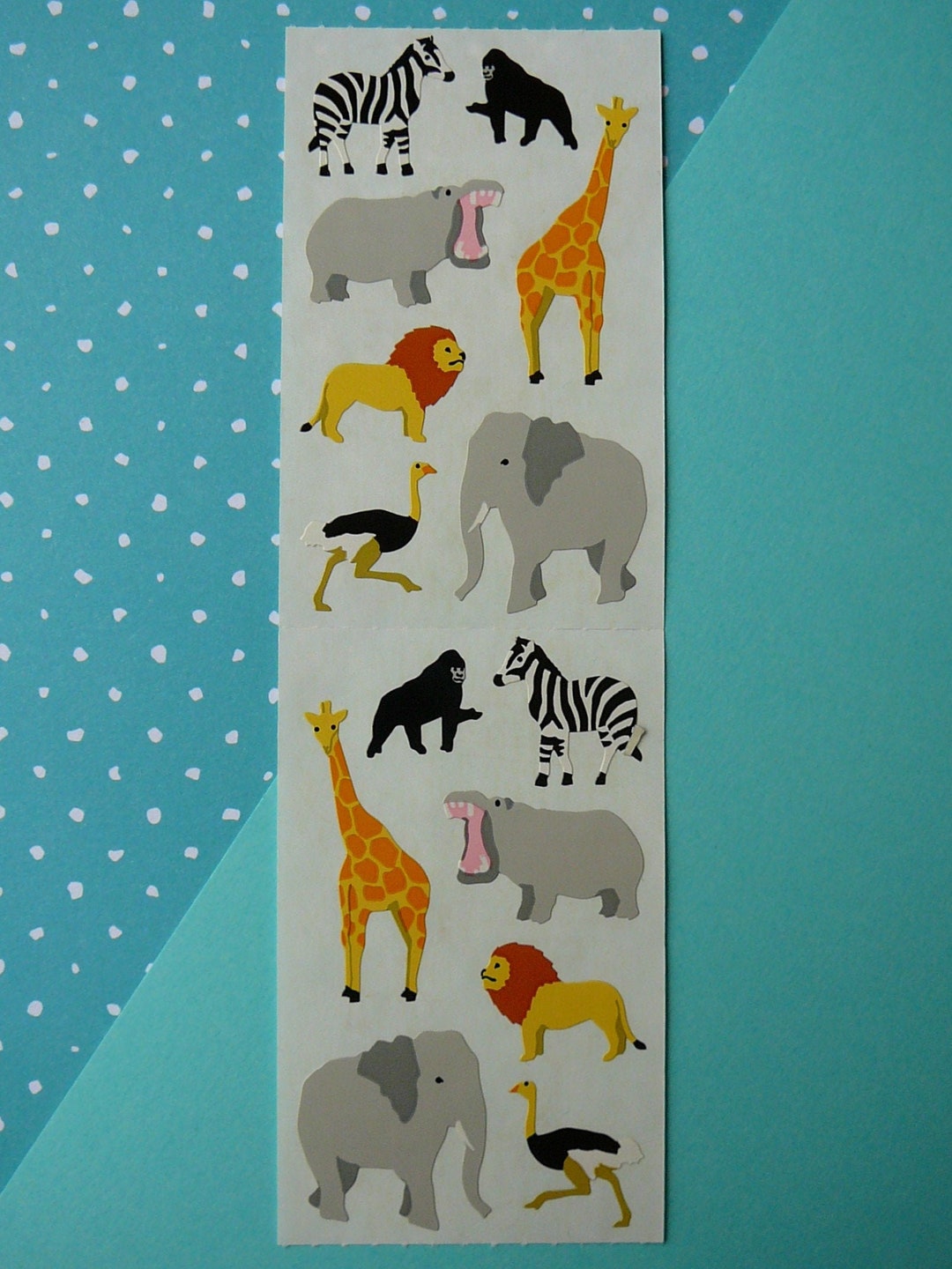 Mrs. Grossmans African Animals Stickers Vintage Etsy