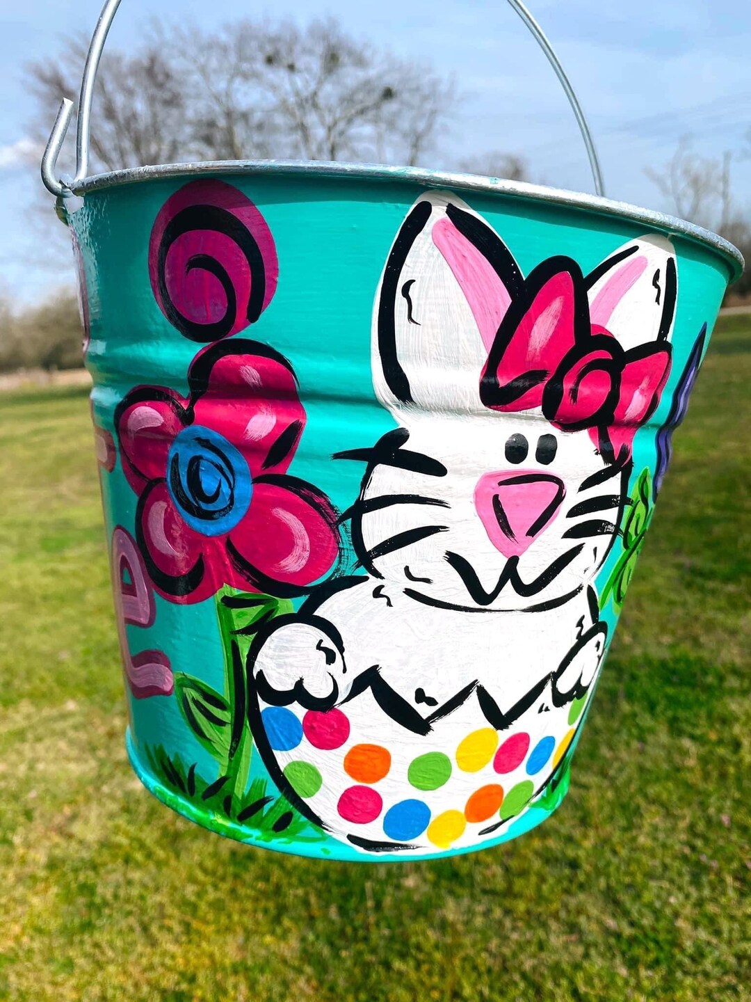 Painted Easter Buckets Etsy