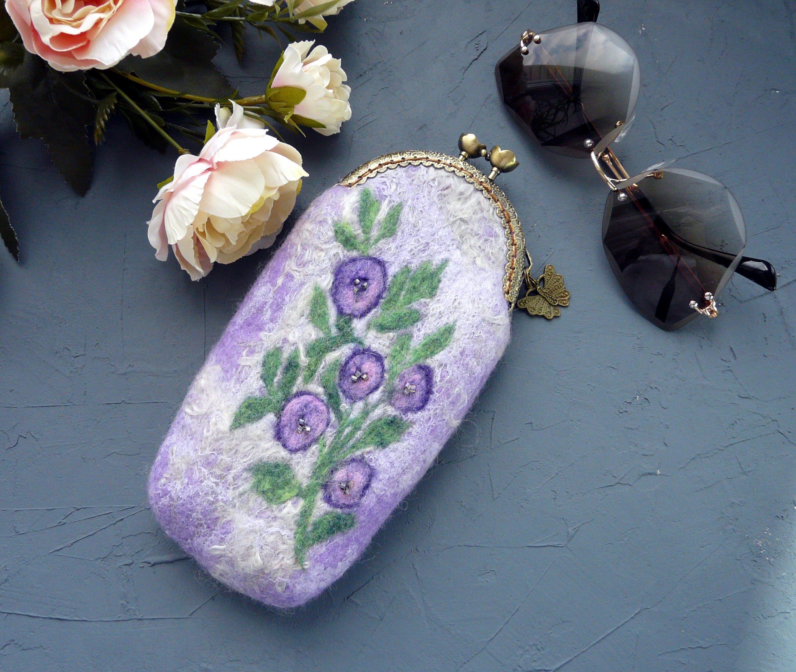 Очечники женские. Очечники женские. Очечники для очков женские. Футляр для очков "узоры", 16 х 6 х 4 см. Футляр для очков с цветами.