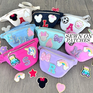 Custom Fanny Packs, Park Fanny Pack, Nylon Fanny Pack, Kids Bag with Patches, Crossbody Bag, Belt Bag with Patches, Personalized Gift
