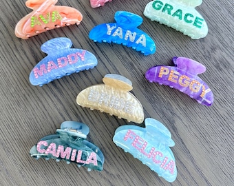 Personalized Hair Clip with Name Custom Name Hair Clippy Girls Hair Clip |Bridesmaid Gift Custom Hair Claw  Personalized Hair Claw Accessory