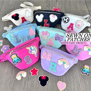 Custom Fanny Packs, Park Fanny Pack, Nylon Fanny Pack, Kids with Fanny Pack, Crossbody Bag, Belt Bag with Patches, Personalized Gift Kids