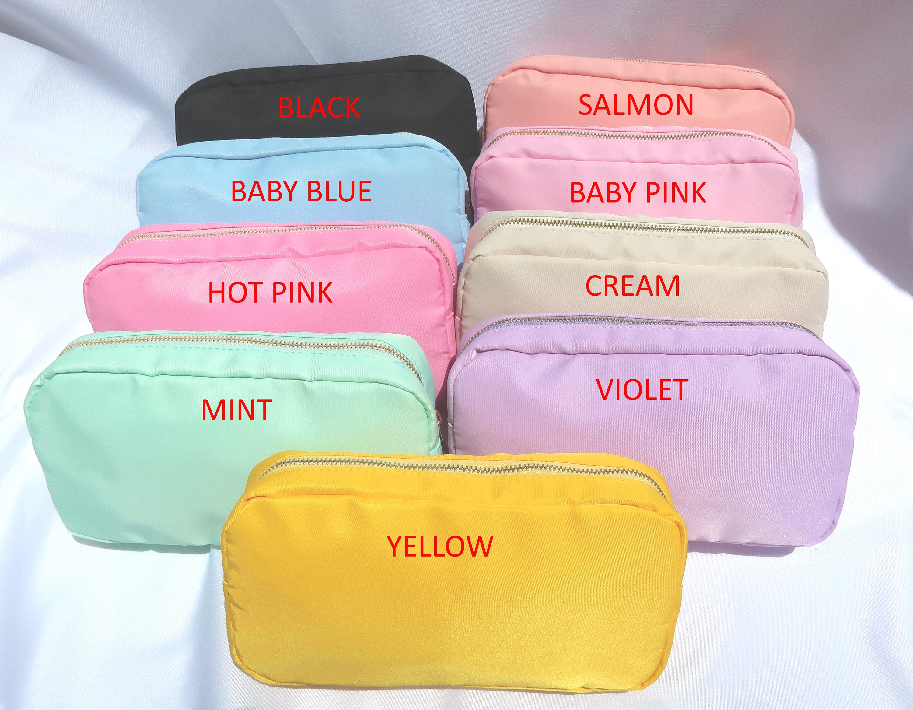 Medium Nylon Travel Pouch SEWN ON Patches Personalized Etsy