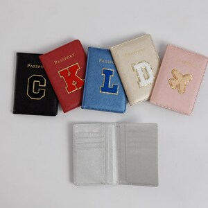 Personalized Passport Cover - Chenille Letter Patch Passport Cover - Passport Holder - Bride Passport Cover - Travel Wallet - Passport Cover