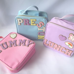 Nylon Lunch Box, Customizable Lunch Box With Letters and Patches, Nylon ...