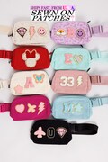 Personalized Chenille Patch Fanny Pack: Custom Nylon Belt Bag, Crossbody Fanny Pack for Kids and Adults
