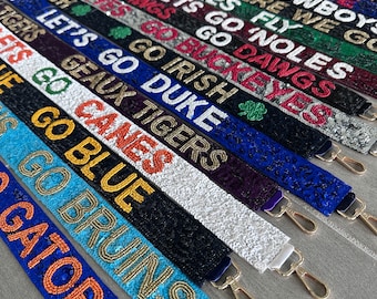Game Day Strap Beaded - Sequin Bag Strap for Clear Bags Football Sports Event Purse Strap Graduation Gift