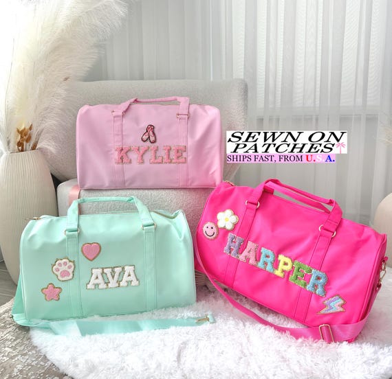 Personalized duffle bag - custom duffle bag - kids overnight bag - nylon duffel bag - Kids dance bag - weekender bag - personalized gift