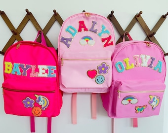 School Backpack, Nylon Backpack, Monogram Backpack, Travel Backpack, Customized Backpack, Book Bag, Unicorn Backpack, Backpack for Kids