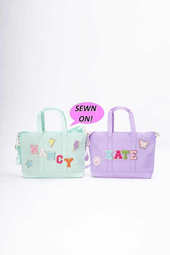 Nylon tote bag with shoulder strap sale