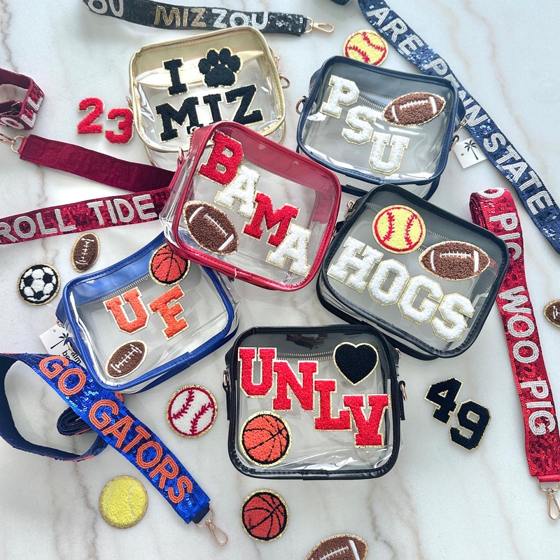 Clear Stadium Bag - Clear Crossbody Purse - Customizable Stadium Bag - Clear Concert purse - Clear Crossbody Bag - Clear Bag - Clear Purse