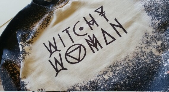 witchy woman bleached sweatshirt