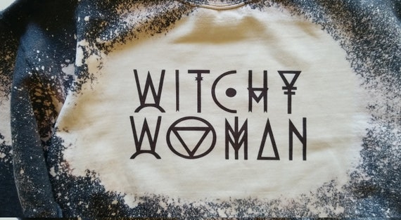 witchy woman bleached sweatshirt