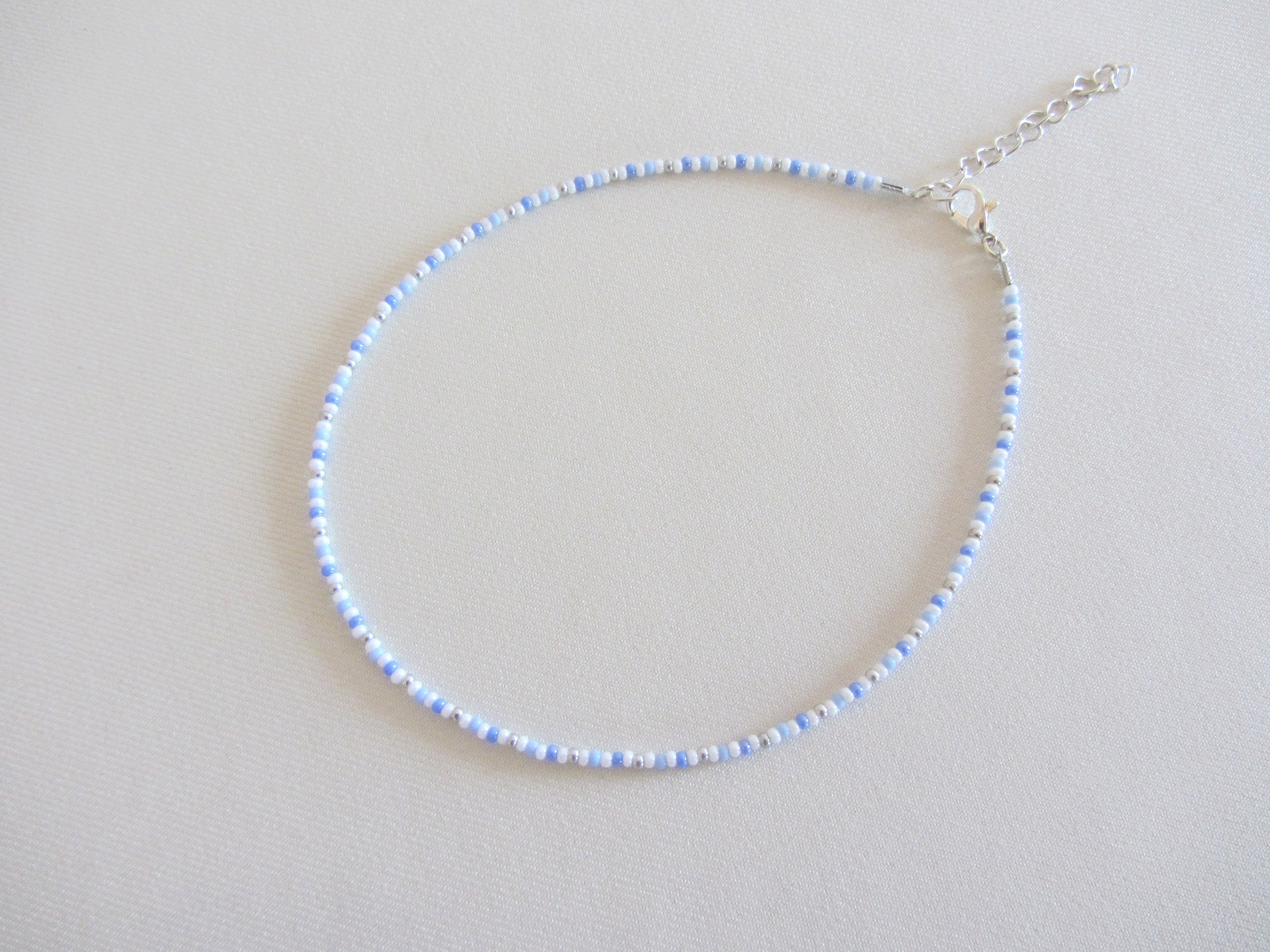 Random Beaded Blue Choker main image 1