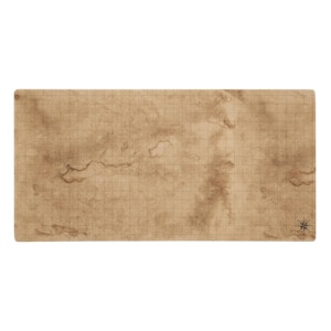 MonsterBucket Dungeon Battle Master, Roleplaying, Adventure Map Parchment Grid, Cardinal Directions 36"x18" Gaming Pad