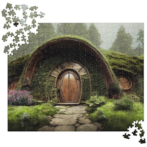 MonsterBucket Door Rings Puzzle Lord of Fantasy Hill Side Homes Nature Forest Home