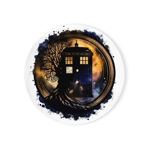 MonsterBucket Who Dr Doctor Tardis Time Tree Space Cork Back Coaster (Single)