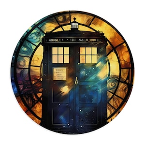 MonsterBucket Who Dr Doctor Tardis Police Box Space Time Stainglass Mouse Pad