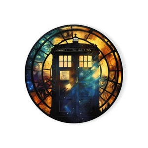 MonsterBucket Who Dr Doctor Tardis Time Stainglass Space Coaster (Single)