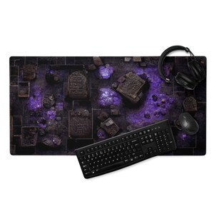 MonsterBucket, Dungeon Battle Master, Forsaken Graveyard Roleplaying, Adventure Map, Large Gaming Mouse Pad