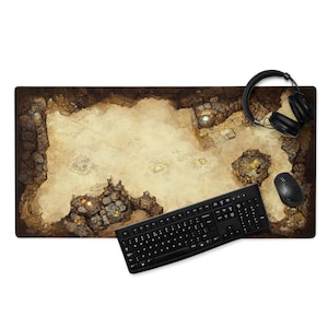MonsterBucket, Dungeon Battle Master, Dragon Lair, RolePlaying, Adventure Map, Large Gaming Mouse Pad