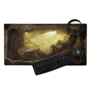 MonsterBucket, Dungeon Dragons Treasure, Sand Bandits, RolePlaying, Adventure Map, Large Gaming Mouse Pad