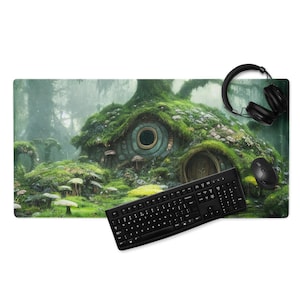 Hill Side Hovel, Home in a Hill Fantasy House Non-Slip Große Gaming Maus Pad