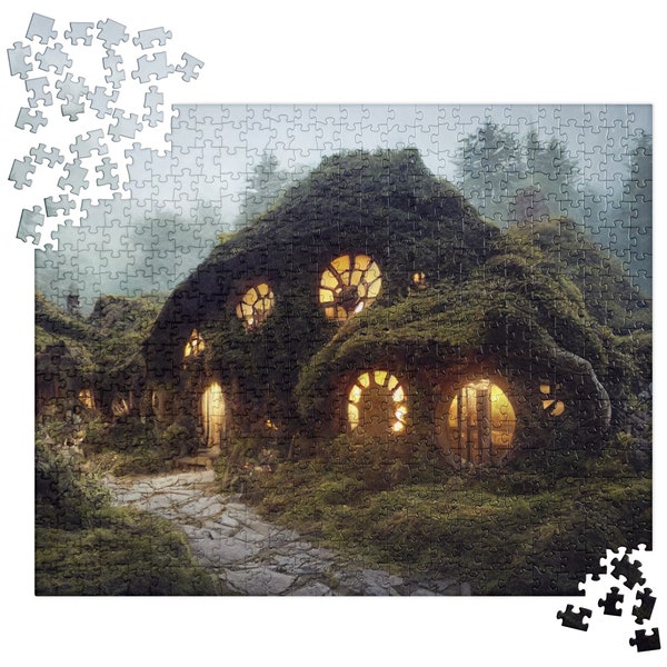 MonsterBucket Night Rings Puzzle Lord of Fantasy Hill Side Homes Nature Forest Home