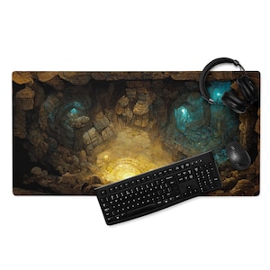 MonsterBucket, Dungeon Battle Master, Hidden Troves, RolePlaying, Adventure Map, Large Gaming Mouse Pad