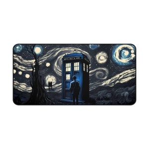 MonsterBucket Dr Who Show Tardis Police Box Sci-fi Gaming Stary Night Mouse Pad