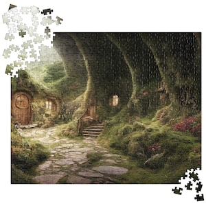 MonsterBucket Cave Rings Puzzle Lord of Fantasy Hill Side Homes Nature Forest Home
