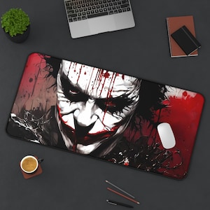 MonsterBucket Joker Evil Clown Crazy Wild Card Villains Grande mouse pad para jogos