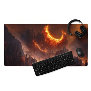 MonsterBucket Landschaft Mount Doom Volcano Fantasy Non-Slip Große Gaming Maus Pad