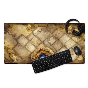 Dusty Dungeon Master Game Mat, Dragons and Dungeons, Wizards and Magic Gaming Mouse Pad
