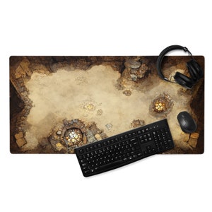 MonsterBucket, Dungeon Battle Master, Dusty Shores, RolePlaying, Adventure Map, Großes Gaming MausPad