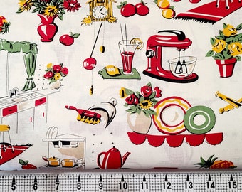 Michael Miller Fifties Kitchen CX1595 Fabric by the Yard//Piece