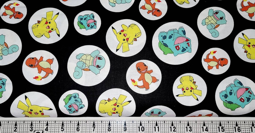 Robert Kaufman Pokemon 17721 Fabric by the Yard/piece Etsy