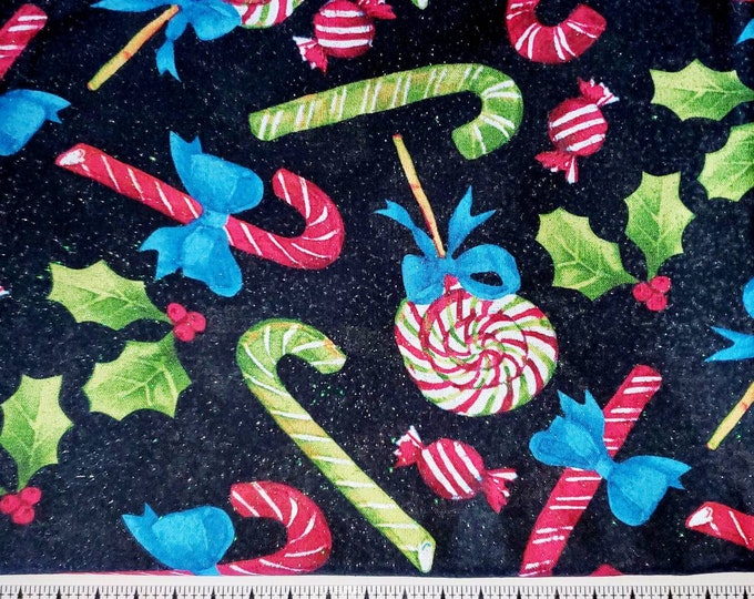 Christmas Candy Fabric by the Yard - Etsy