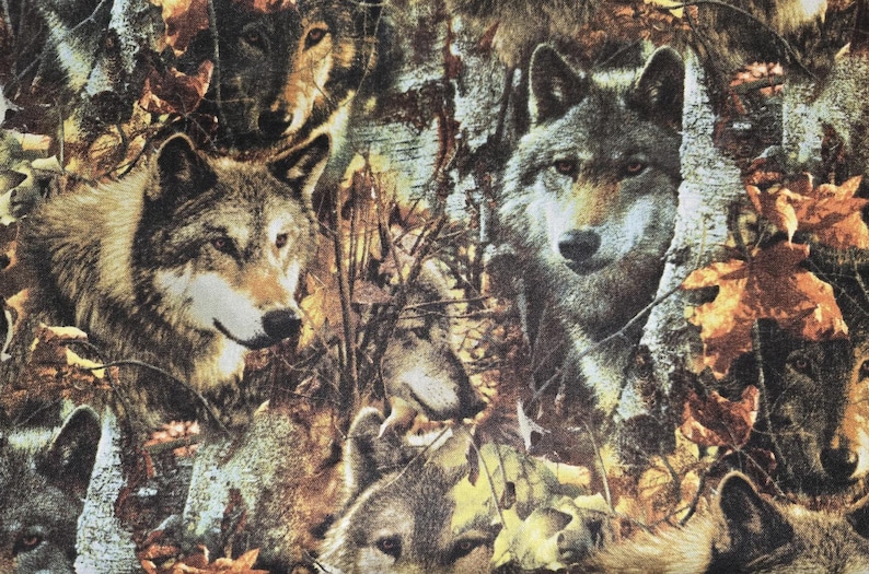 Fur Patterns In Wolves David Textiles Wolves Fabric by the Yard//piece - Etsy