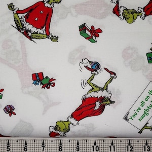 Robert Kaufman How the Grinch Stola Christmas ADE-20996-223 Stoff Meterware/Stück