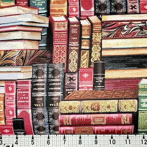 Timeless Treasures Library Books CM8214 Fabric by the Yard//Piece