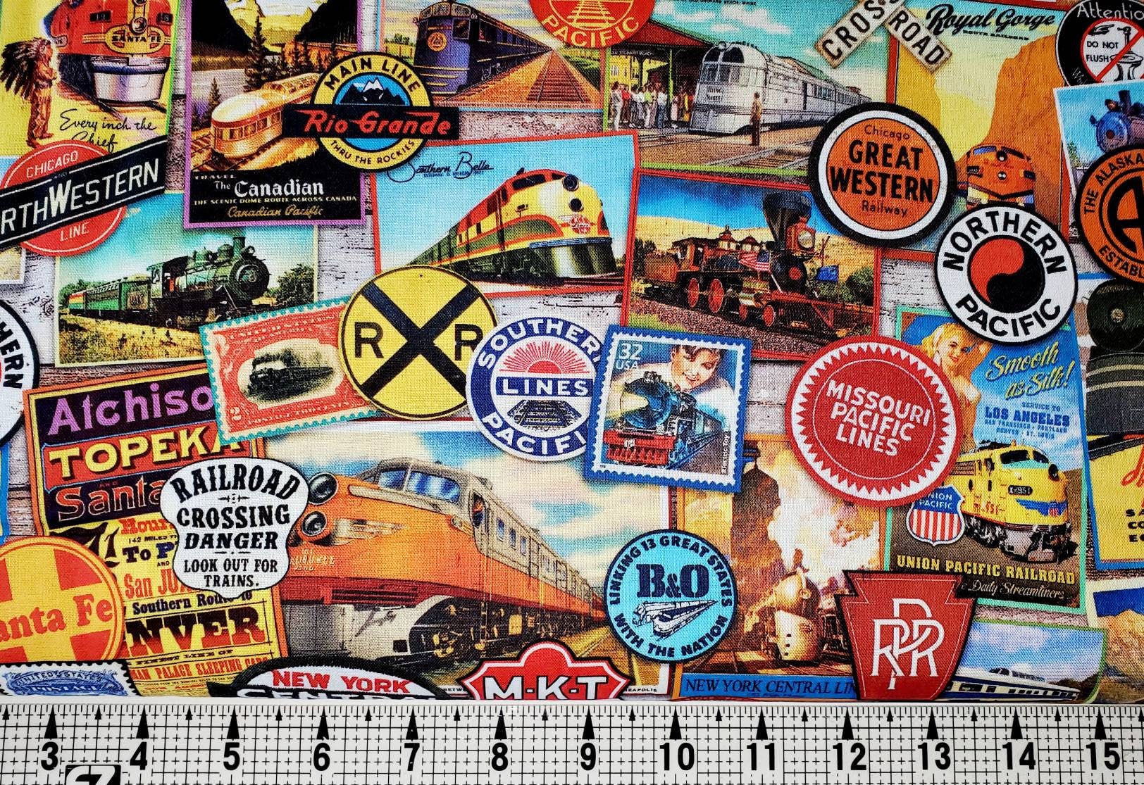 Robert Kaufman Trains/railroads 19708 Fabric by the Yard/piece Etsy
