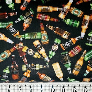 Quilting Treasures On Tap Beer Bottles 1649-28421-J Fabric by the Yard//Piece